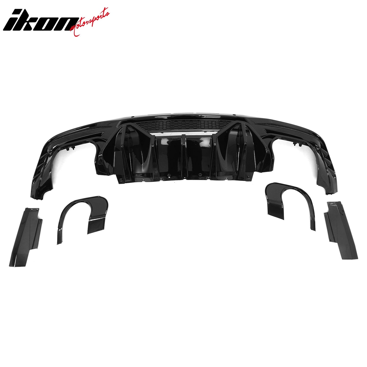 2024-2026 Ford Mustang Rear Diffuser Speed Style Gloss Black