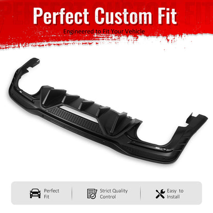 2024-2026 Ford Mustang Rear Diffuser Speed Style Matte Black