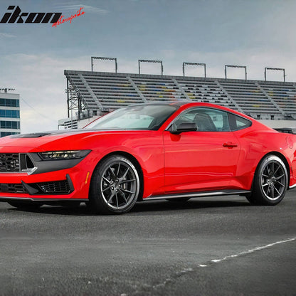 2024-2026 Ford Mustang OE Style 2PCS Side Skirts Panel Carbon Fiber CF