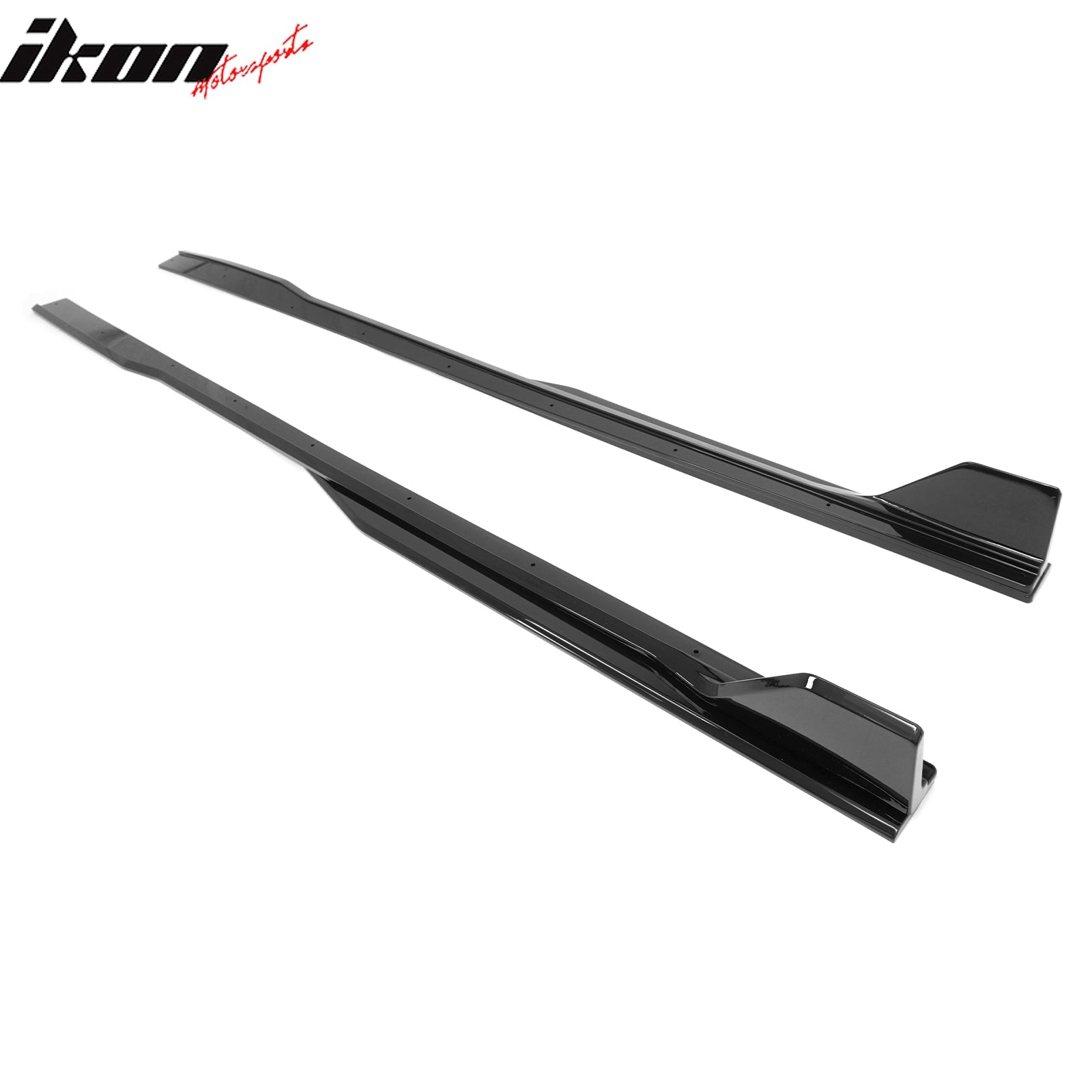 2024-2026 Ford Mustang Side Skirt GT500 Style Rocker Panel Gloss Black