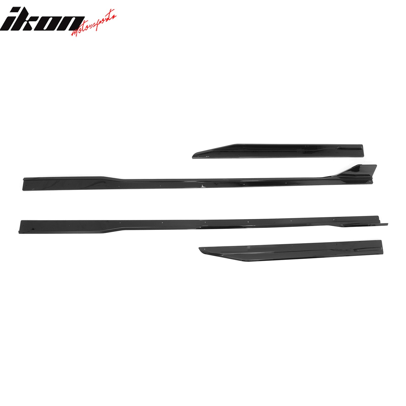 2024-2026 Ford Mustang Side Skirt GT500 Style Rocker Panel Gloss Black