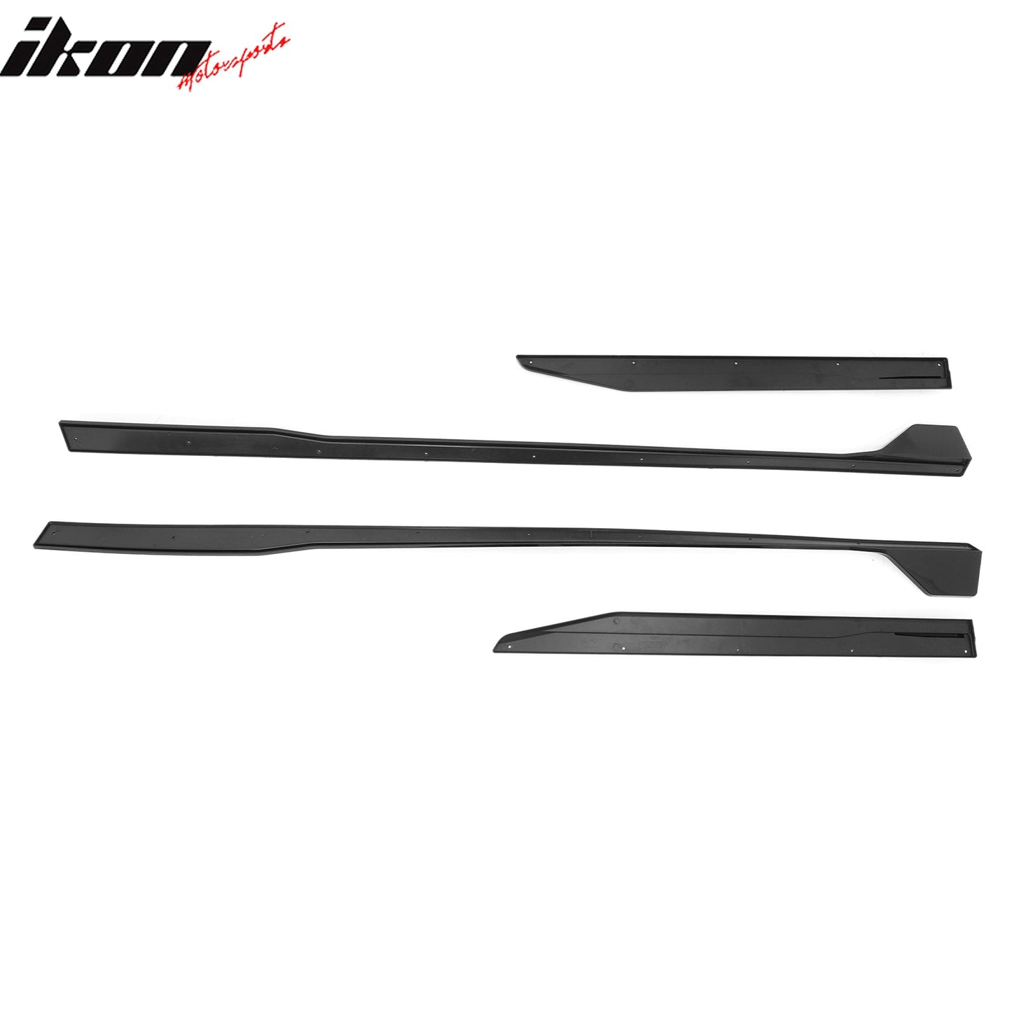 2024-2026 Ford Mustang Side Skirt GT500 Style Rocker Panel Gloss Black