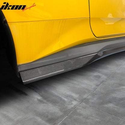 2024-2026 Ford Mustang R Style Carbon Fiber Side Skirts Splitters Pair