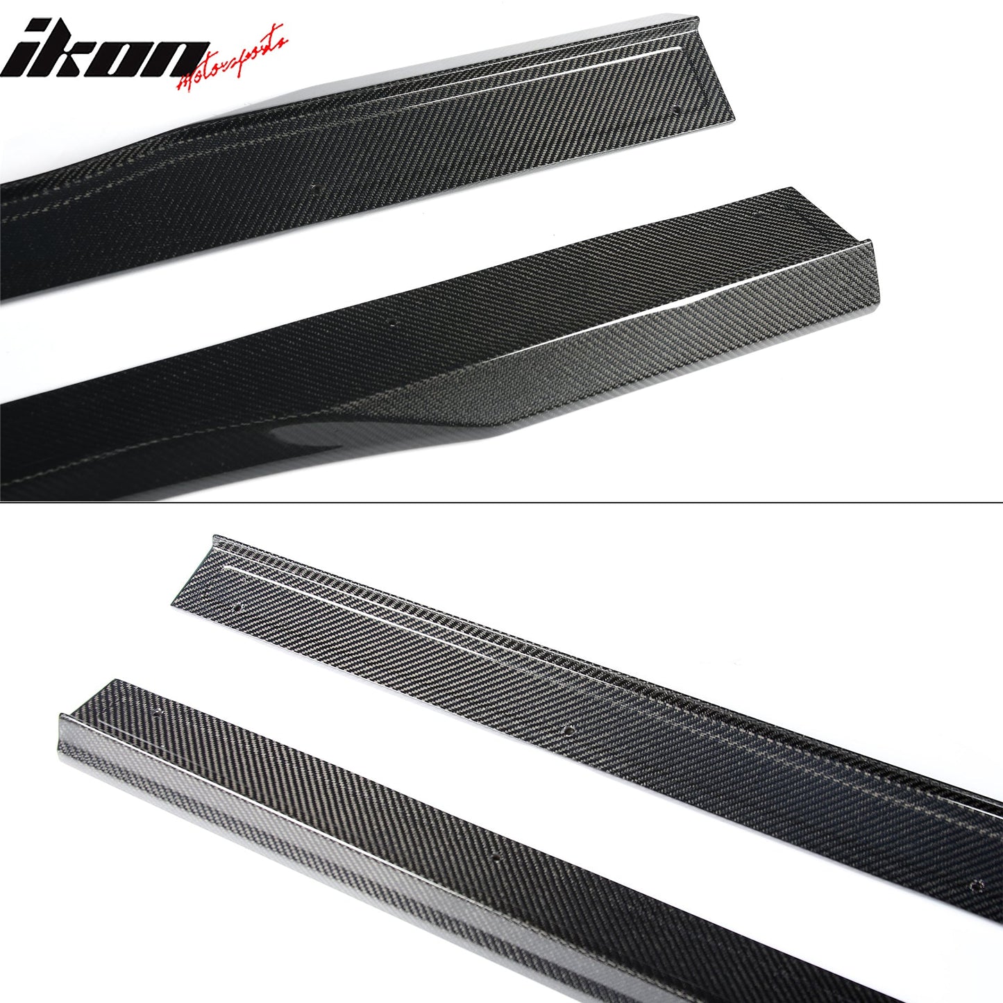 2024-2026 Ford Mustang R Style Carbon Fiber Side Skirts Splitters Pair