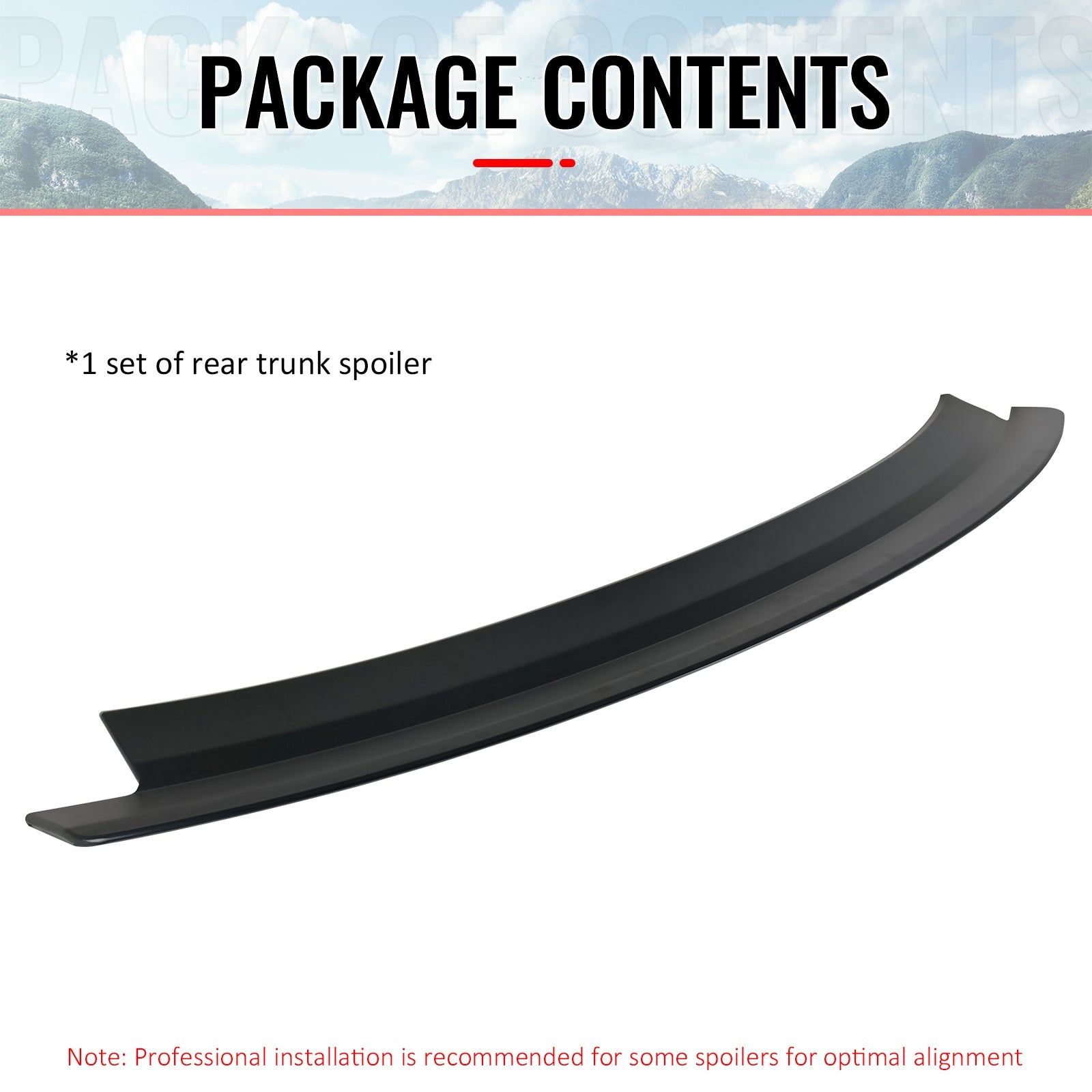 2024-2026 Ford Mustang S650 7th R Style Primer Black Trunk Spoiler ABS