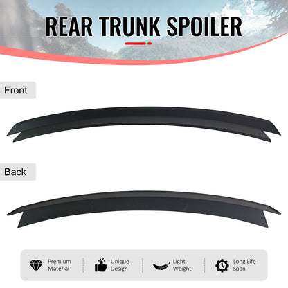 2024-2026 Ford Mustang S650 7th R Style Matte Black Trunk Spoiler ABS