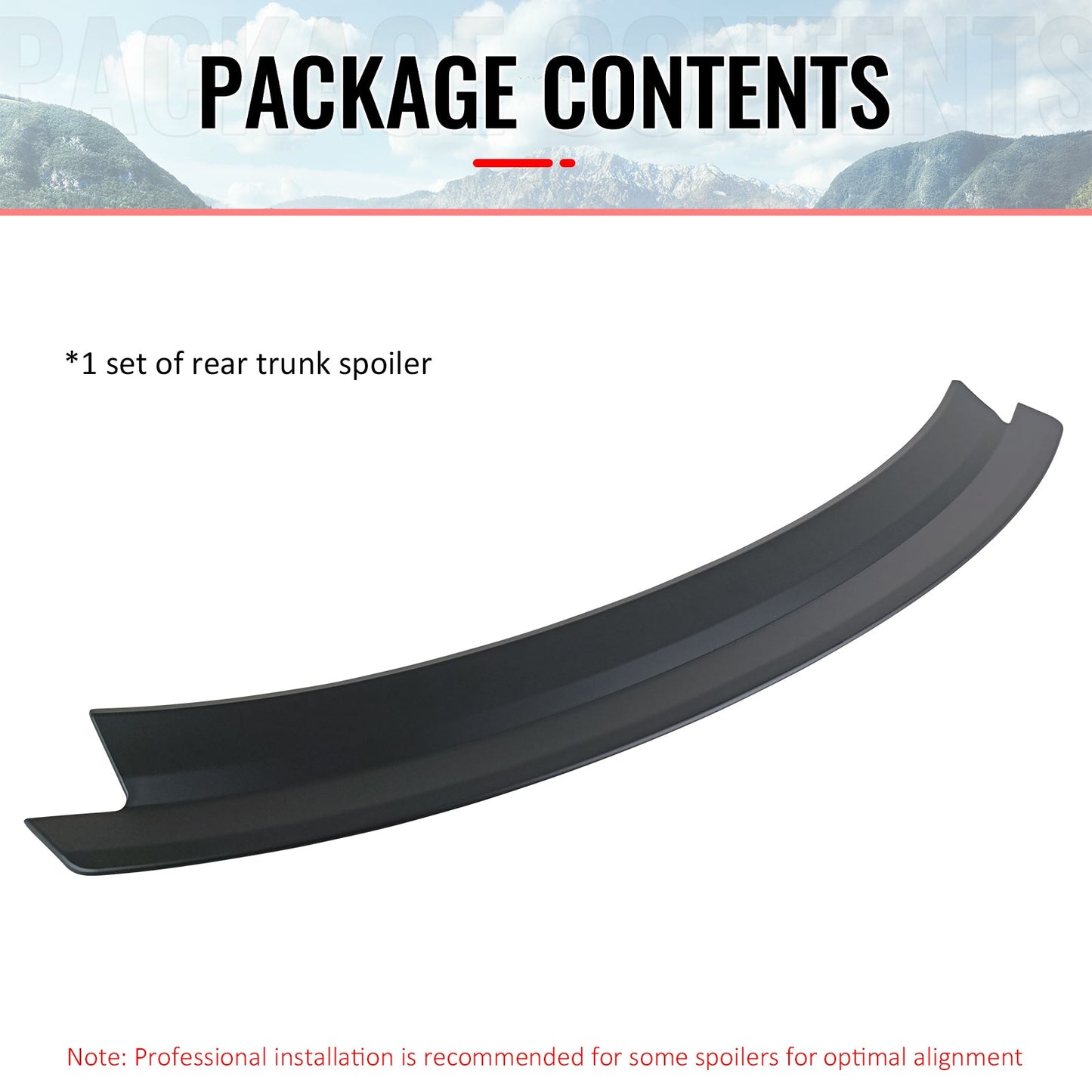 2024-2026 Ford Mustang S650 7th R Style Matte Black Trunk Spoiler ABS
