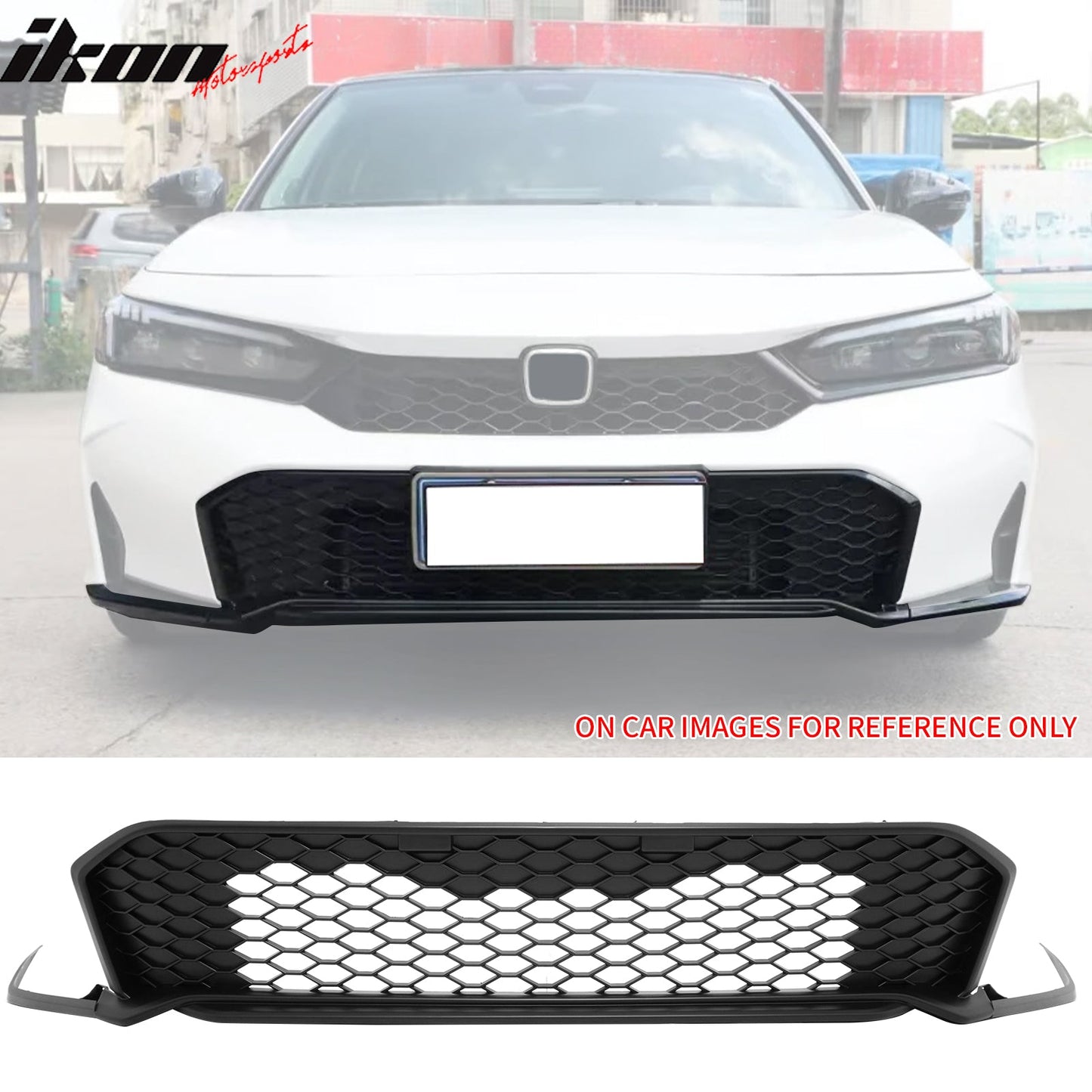 2025-2026 Honda Civic Matte Black Type R Front Bumper Lower Grille ABS