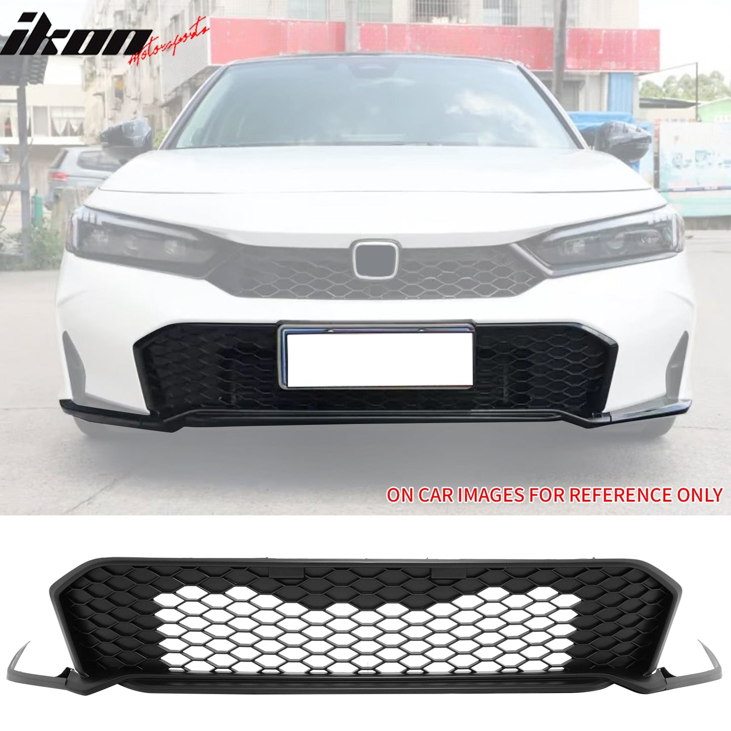 2025-2026 Honda Civic Matte Black Type R Front Lower Upper Grilles ABS