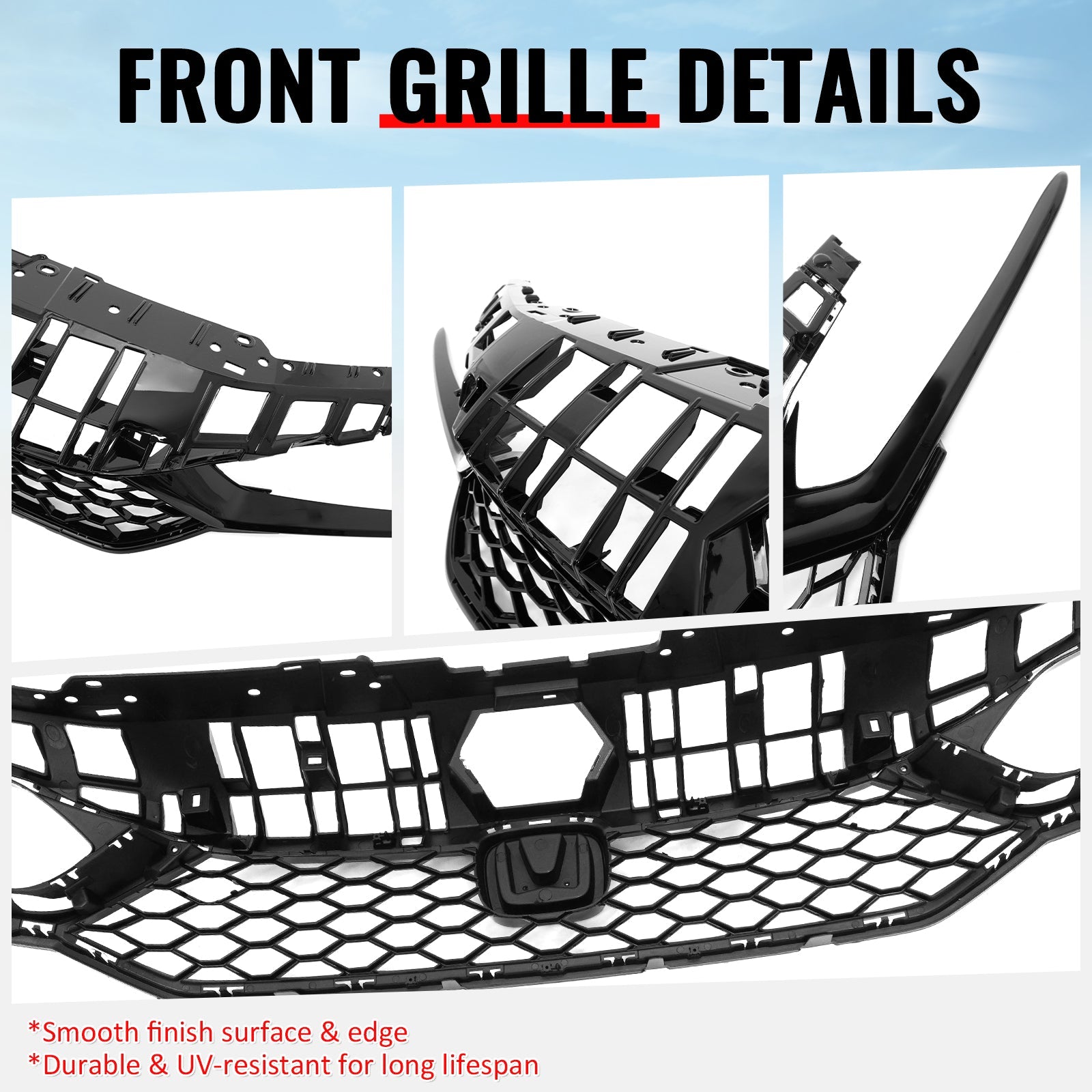2025-2026 Honda Civic Type R Front Bumper Upper Grille ABS