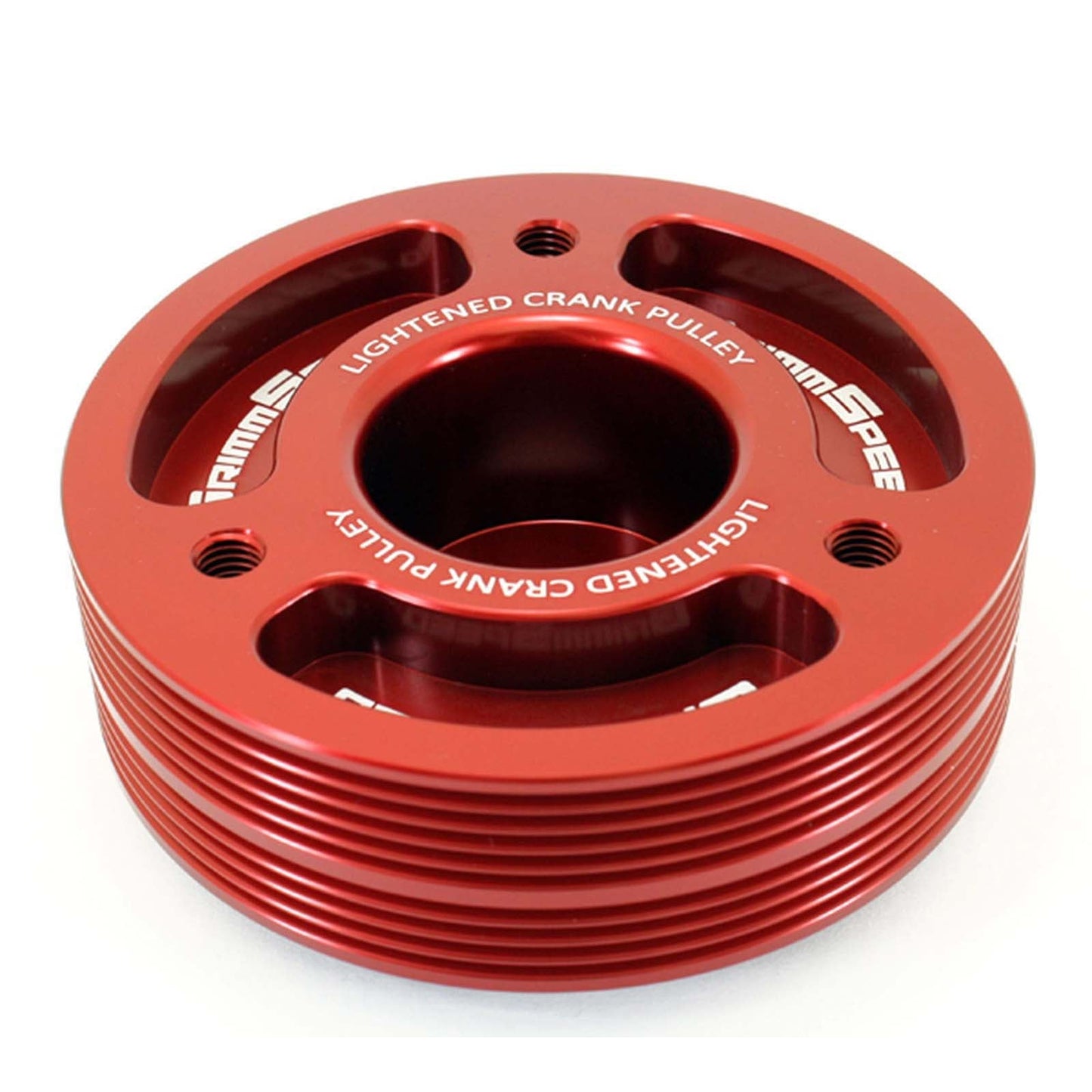 GrimmSpeed Lightweight Crank Pulley Red - Subaru Models (inc. 2002-2014 WRX / 2004+ STI)