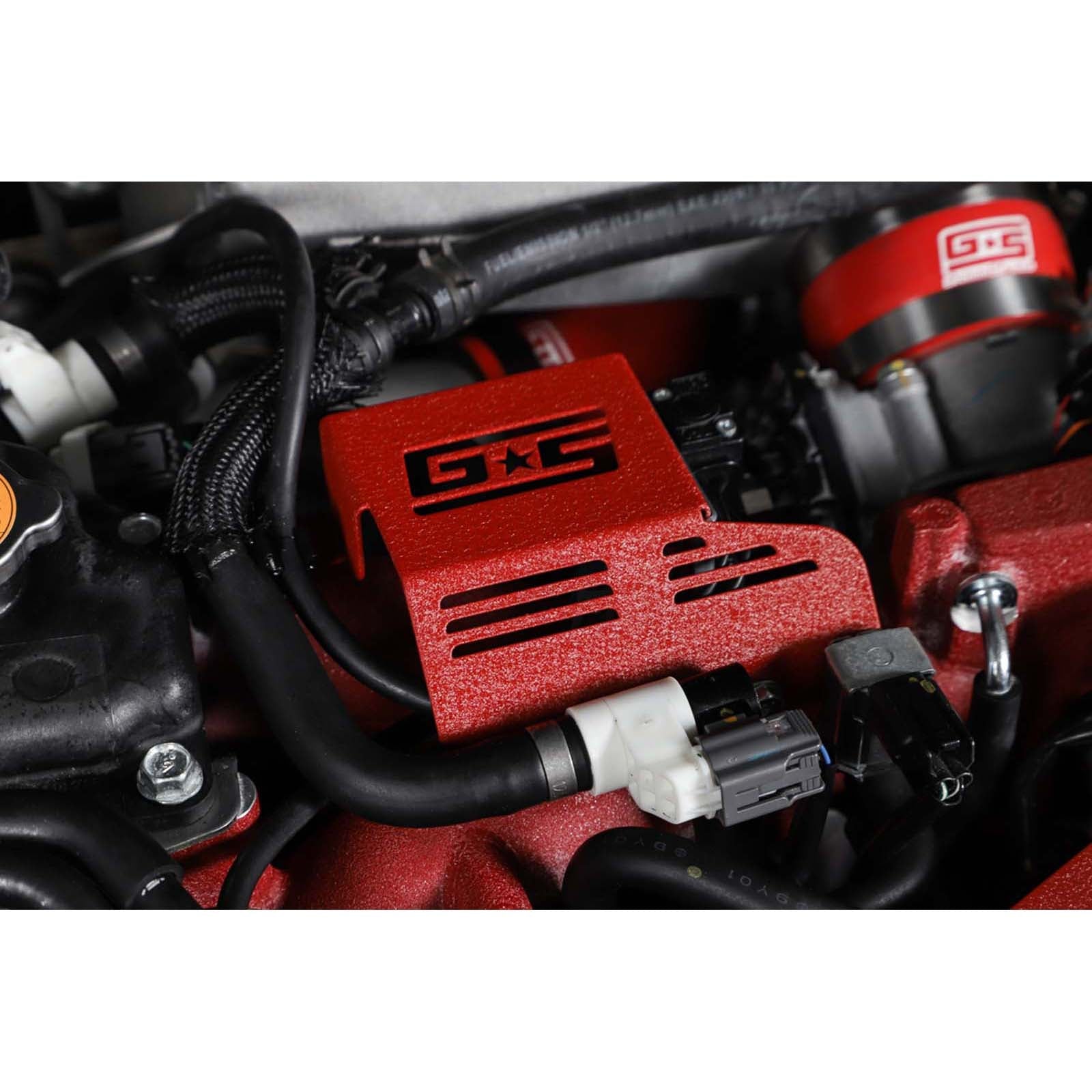 GrimmSpeed Boost Control Solenoid Cover Red - 2008-2021 Subaru STI