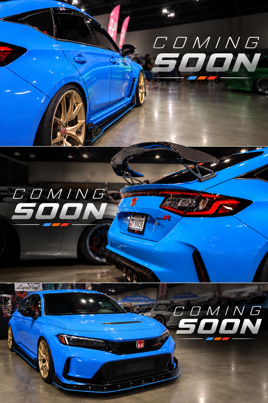 LVA x TYPE 45 Adjustable Wing Riser Extensions | 2023+ Honda Civic Type R FL5