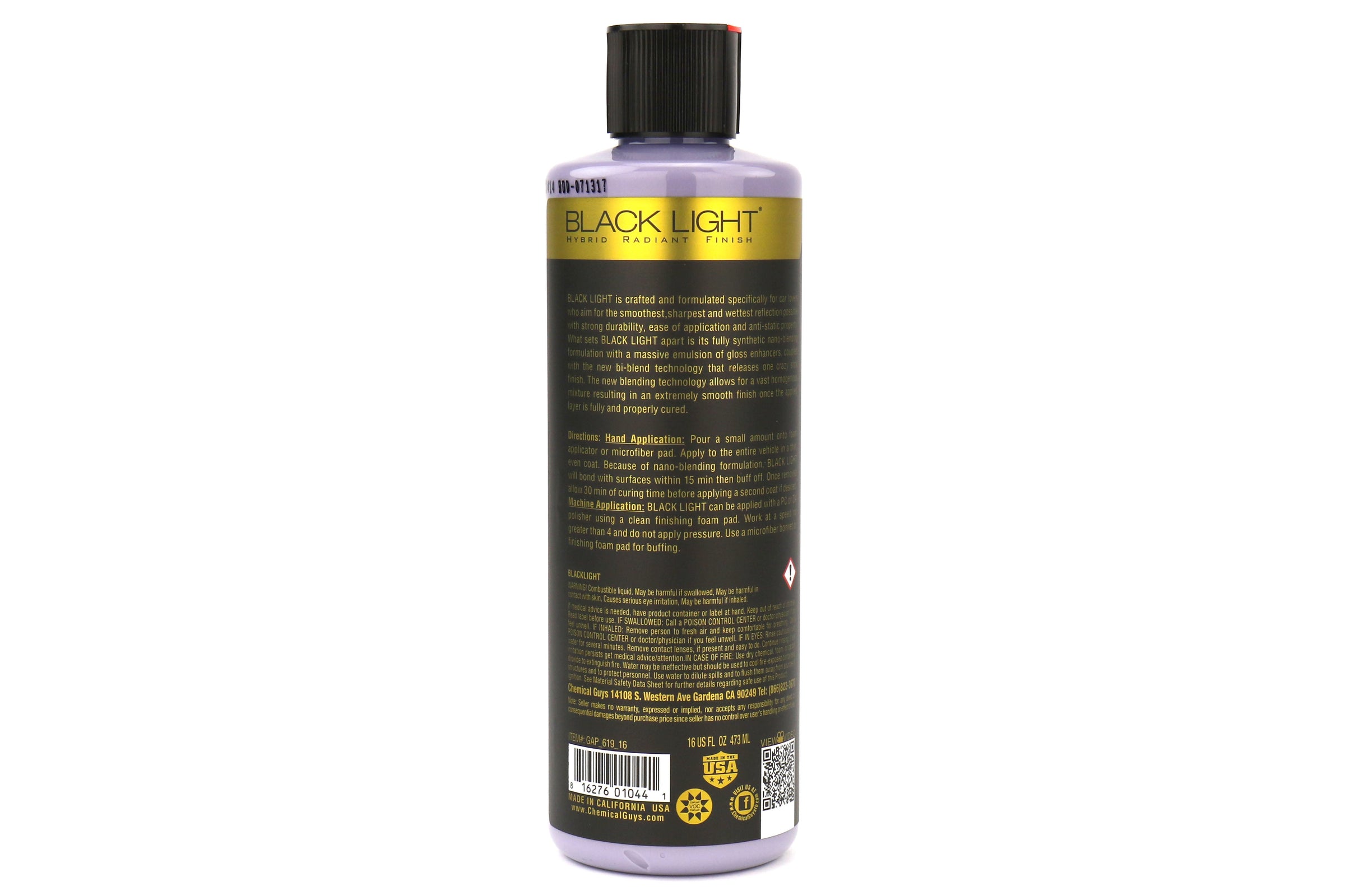 Chemical Guys Black Light Gloss Enhancer and Sealant (16 oz) - Universal