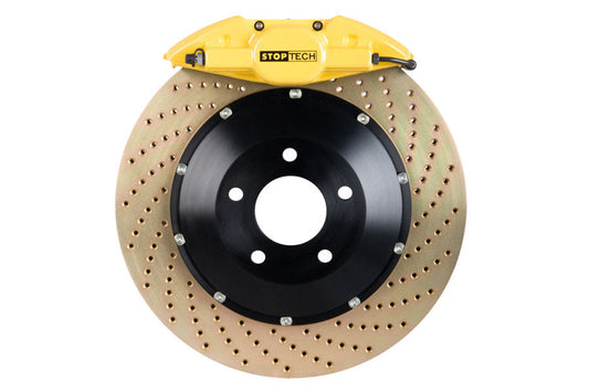 Stoptech ST-22 Big Brake Kit Rear 345mm Yellow Zinc Drilled Rotors - 2005-2017 Subaru STI