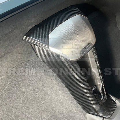 Corvette C8 DRY CARBON FIBER Upper Waterfall Speaker Cover