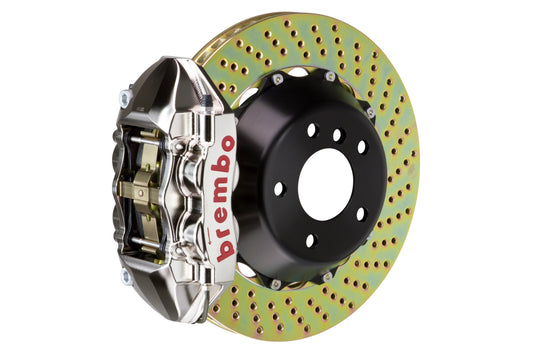 Brembo Gran Turismo Drilled Brake Kit 4 Piston 2-Piece GT-R Rear - 2008-2014 Subaru STI / 2010-2014 Legacy GT/3.6