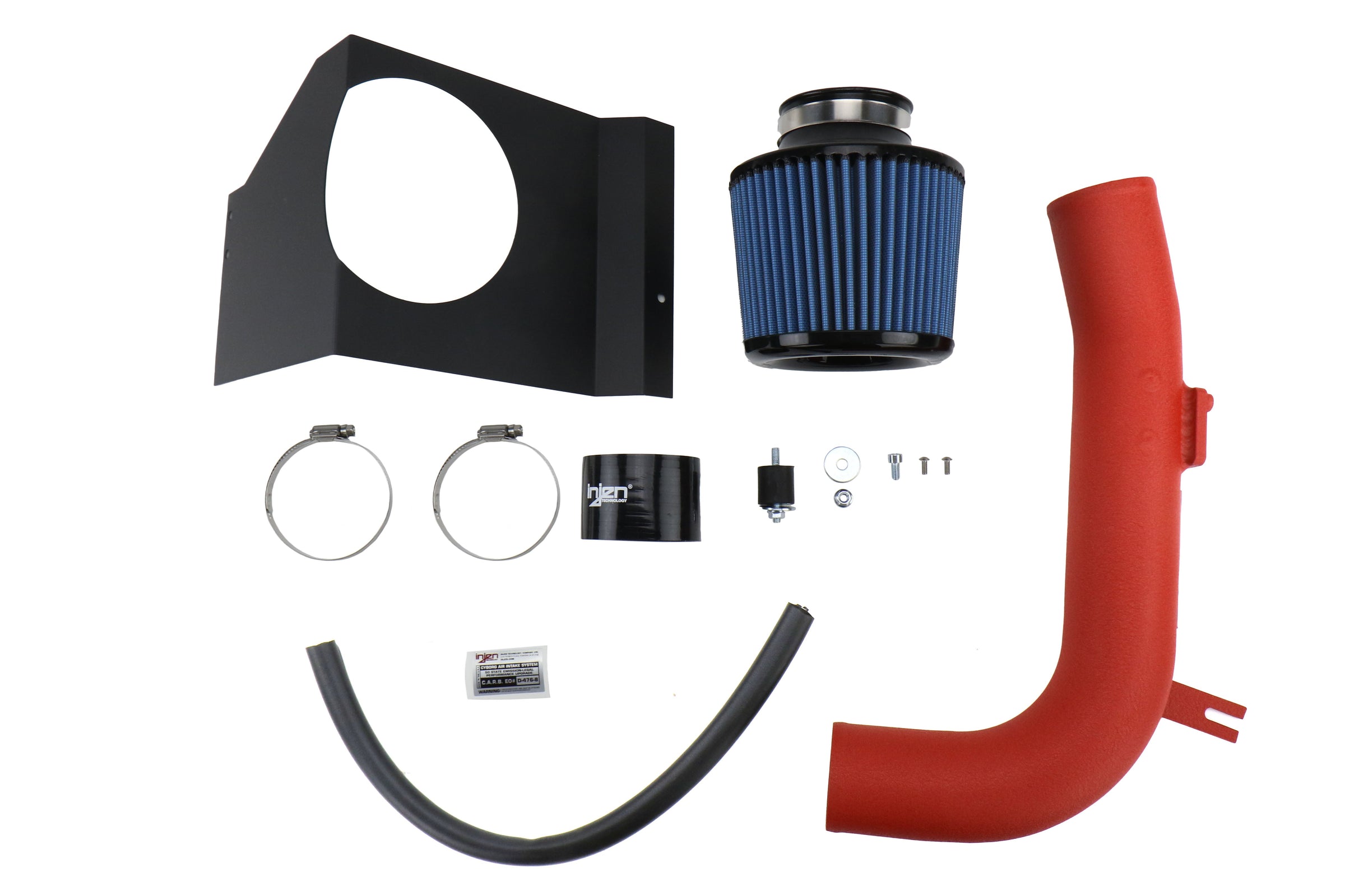 Injen Cold Air Intake Wrinkle Red - 2008-2014 Subaru WRX / STI