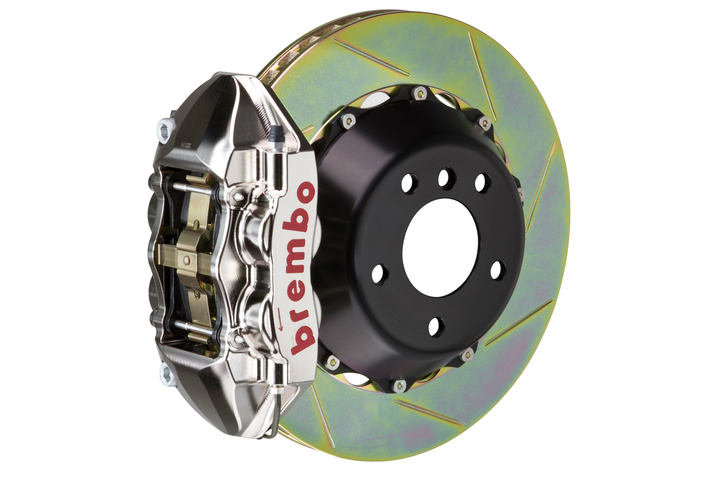 Brembo GT-R Systems 4 Piston Rear Big Brake Kit Nickel Plated Slotted Rotors - 2015-2017 Ford Mustang EcoBoost