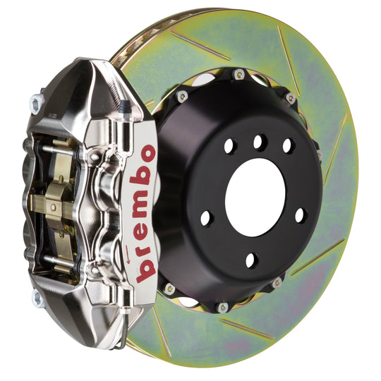 Brembo GT-R Systems 4 Piston Rear Big Brake Kit Nickel Plated Slotted Rotors - 2015-2017 Ford Mustang EcoBoost