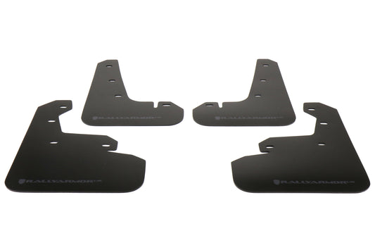 Rally Armor UR Mudflaps Black Urethane Grey Logo - 2017-2024 Subaru Impreza