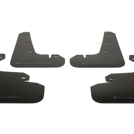 Rally Armor UR Mudflaps Black Urethane Grey Logo - 2017-2024 Subaru Impreza