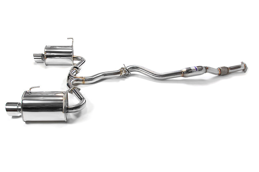 Invidia Q300 Cat Back Exhaust - Rolled Stainless Steel Tips - 2008-2010 Subaru WRX Sedan / 2009-2014 Forester XT