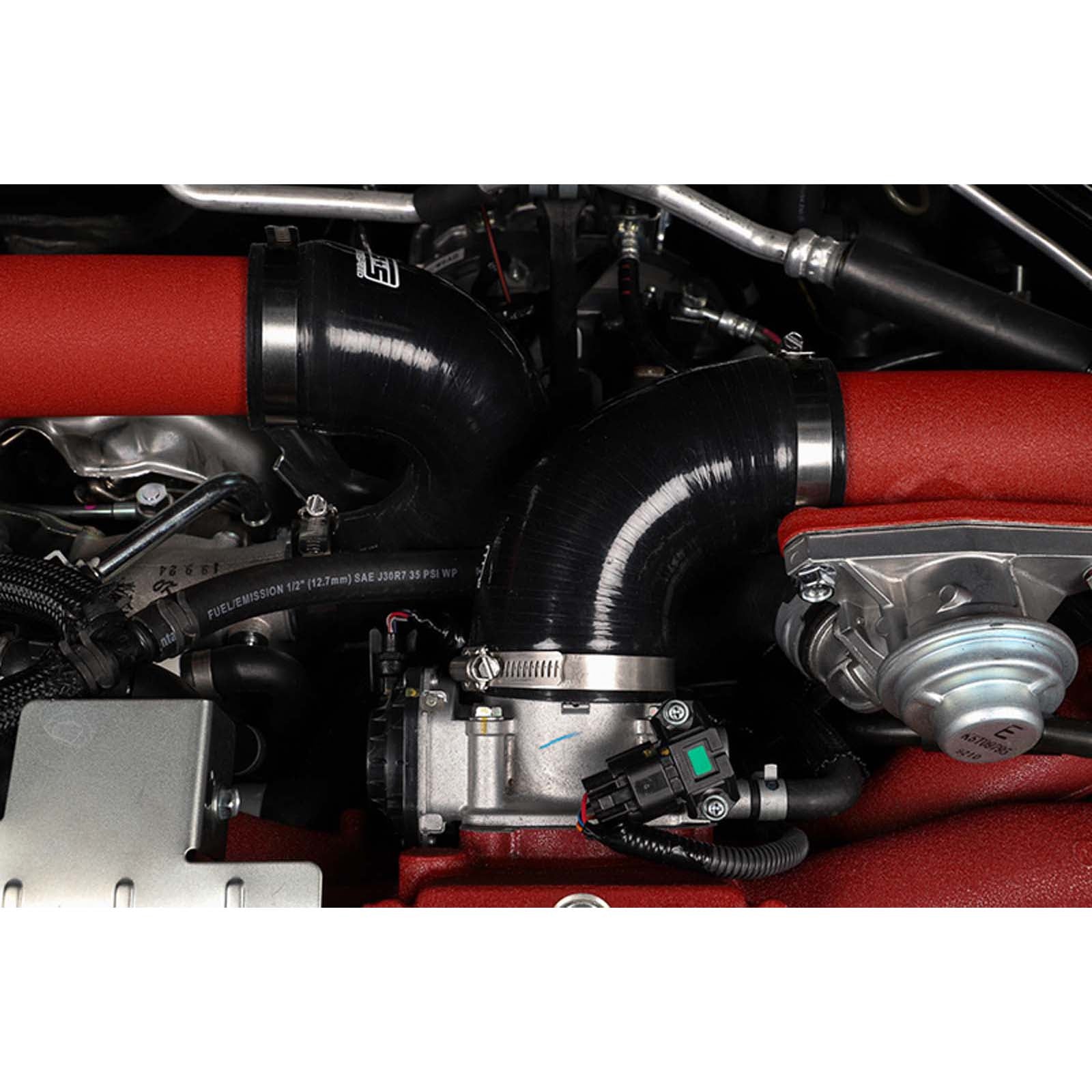 GrimmSpeed Front Mount Intercooler Kit Silver Core w/ Red Piping - 2015-2021 Subaru WRX