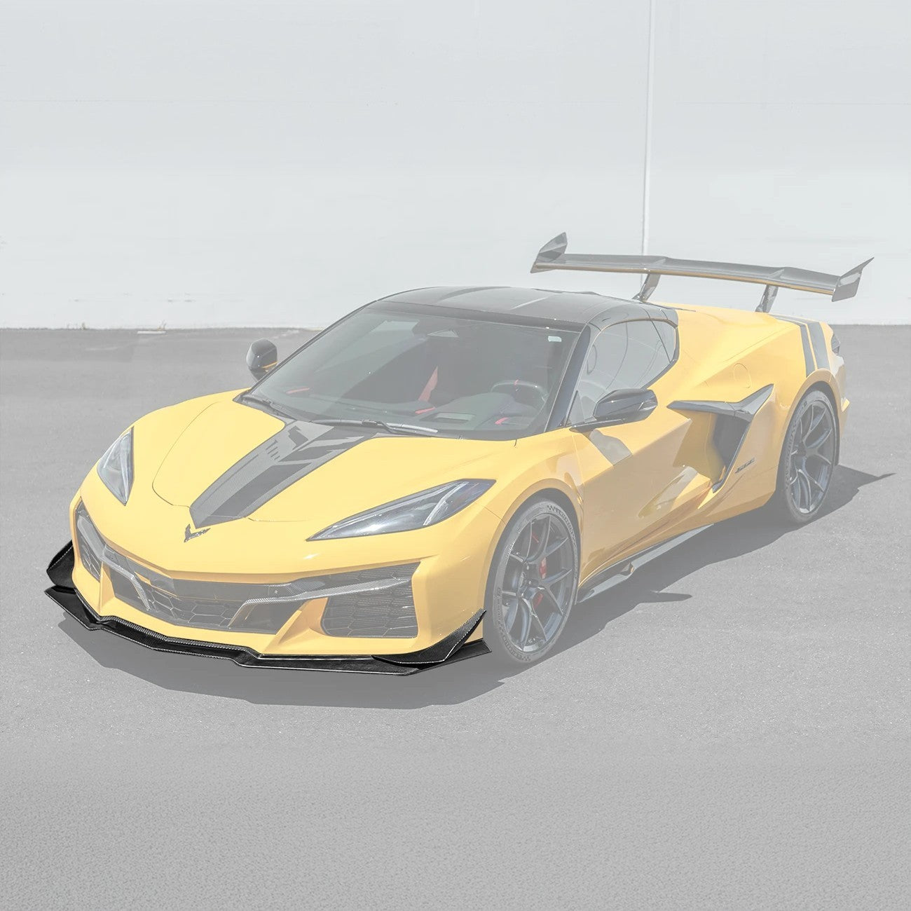 2023-Up Corvette C8 Z06 Z07 DRY CARBON FIBER Extended Package Front Lip & Canards