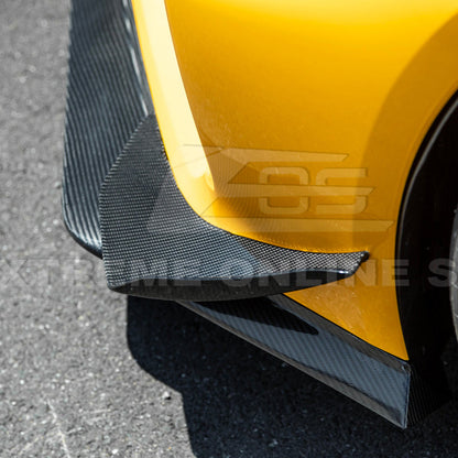 2023-Up Corvette C8 Z06 Z07 DRY CARBON FIBER Extended Package Front Lip & Canards