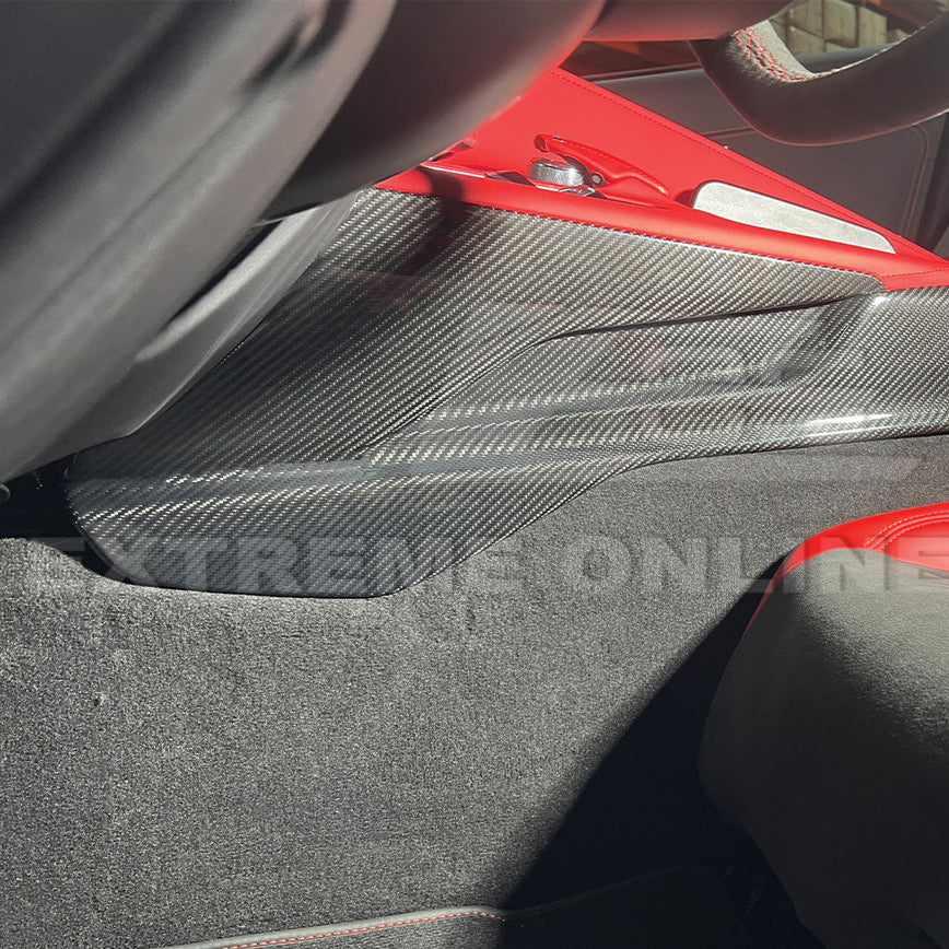 Corvette C8 DRY CARBON FIBER Center Console Side Upper Trim Cover