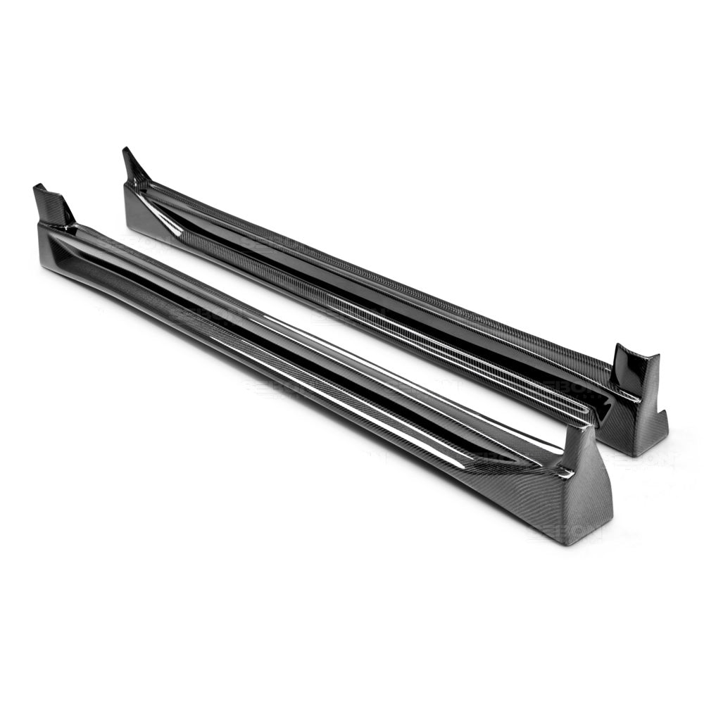 Seibon Carbon Fiber CW Style Side Skirts - 2006-2007 Subaru WRX / STI