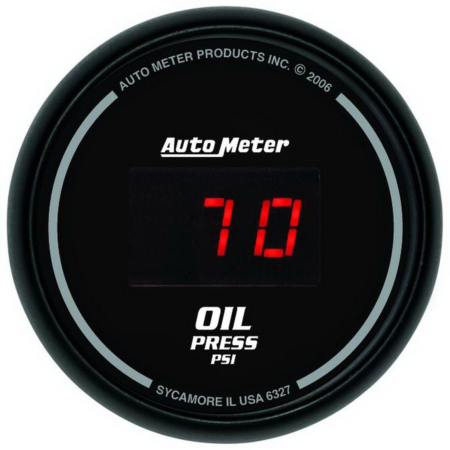 Autometer Sport-Comp Digital Oil Pressure Gauge Red LED 52mm - Universal