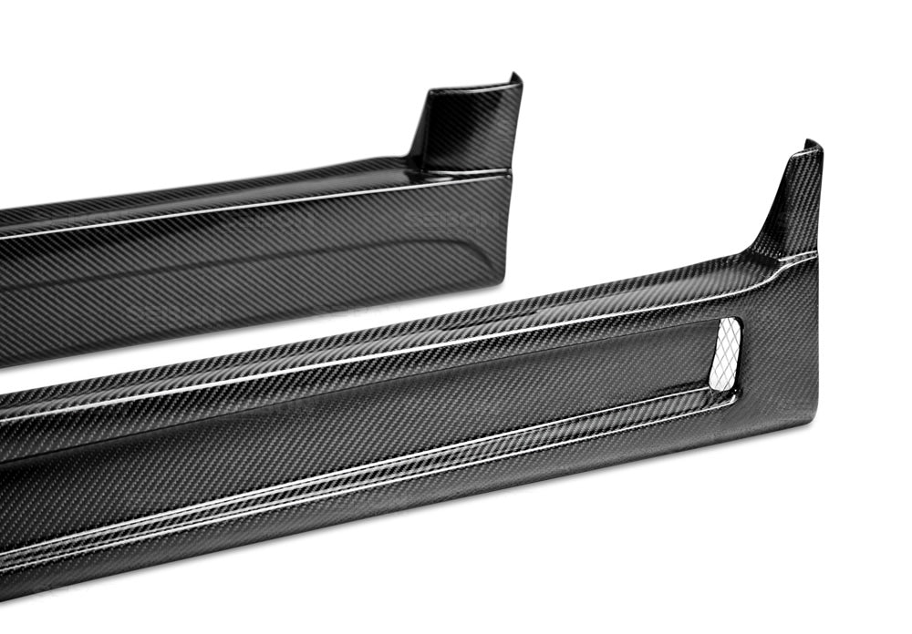Seibon Carbon Fiber GD Style Side Skirts - 2006-2007 Subaru WRX / STI