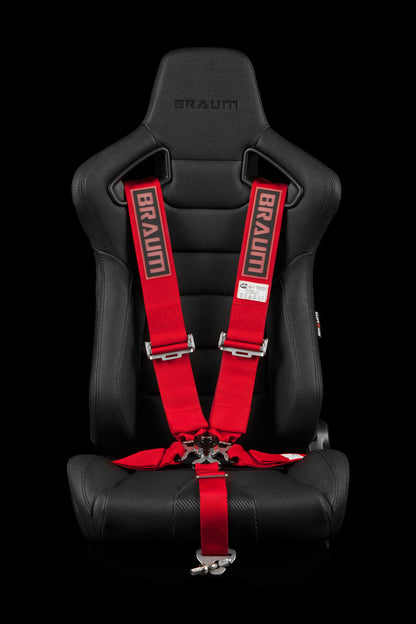 Braum 5 Point 3inch SFI Approved Racing Harness - Red Each - Universal