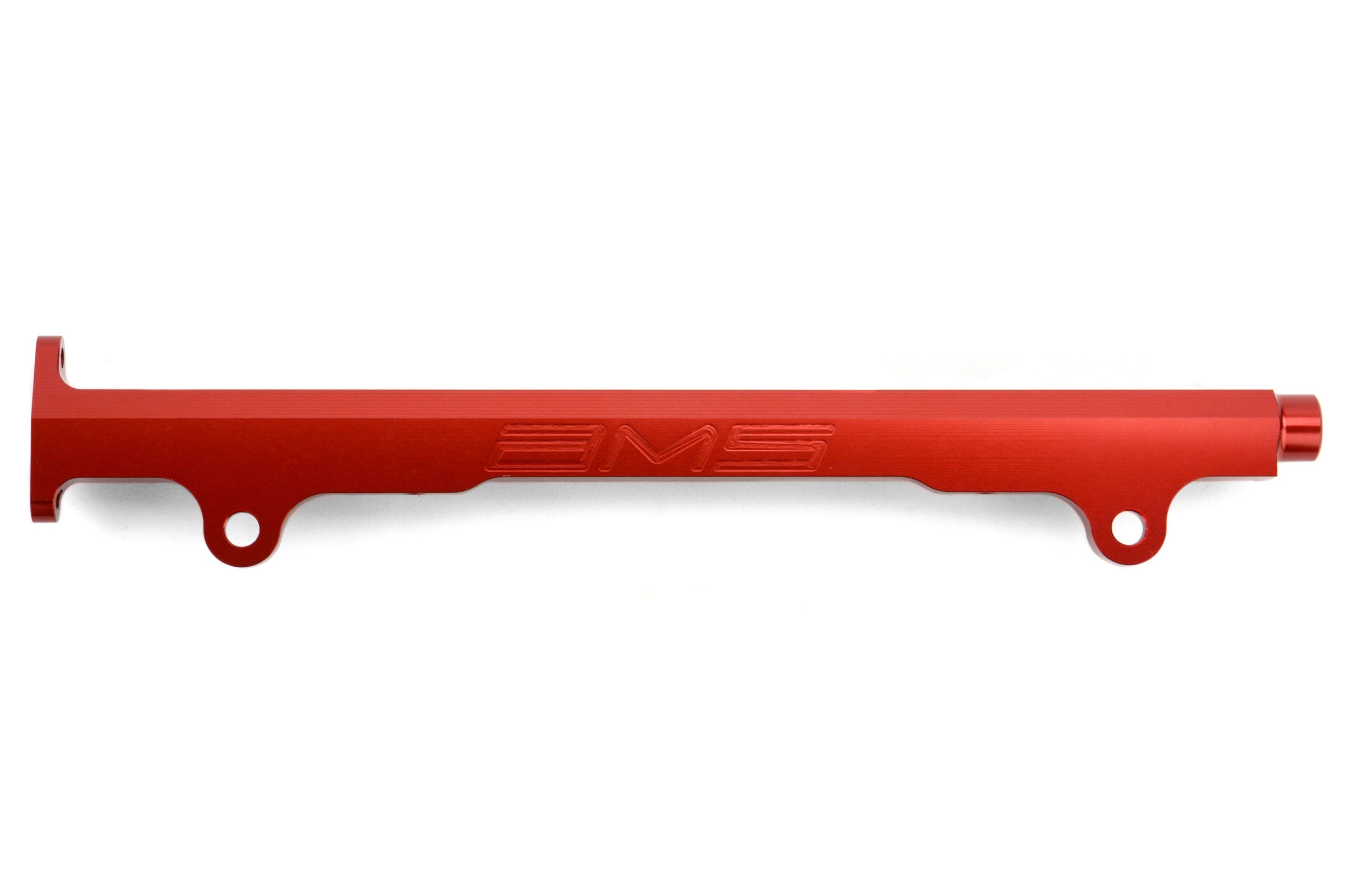 AMS Fuel Rail w/ Pulsation Damper Red - 2008-2015 Mitsubishi Evo X