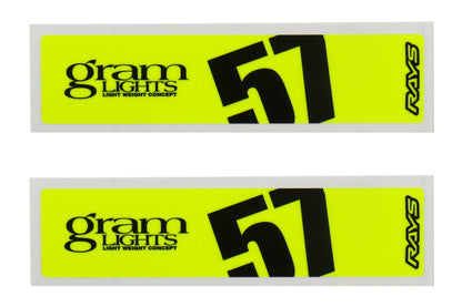 Gram Lights 57DR / 57CR Spoke Sticker Yellow - Universal