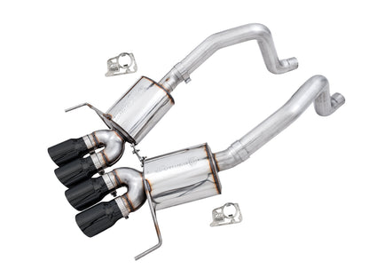 AWE Track Edition Axleback Exhaust for C7 Corvette Stingray / Z51 / Grand Sport / Z06 / ZR1 -- Diamond Black Tips (includes AWE AFM valve simulators)