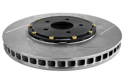 Stoptech 2 Piece AeroRotor and Hat 350x32 Slotted Front Left - 2008-2015 Mitsubishi Evo X
