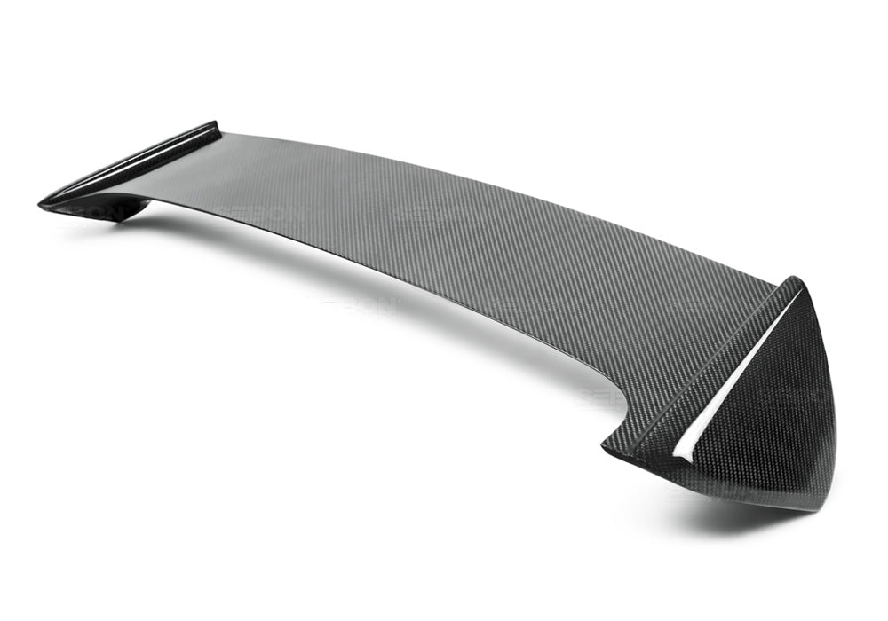 Seibon Carbon Fiber Rear S Style Spoiler W/ Led Cut Out - 2008-2014 Subaru WRX Hatchback / STI Hatchback