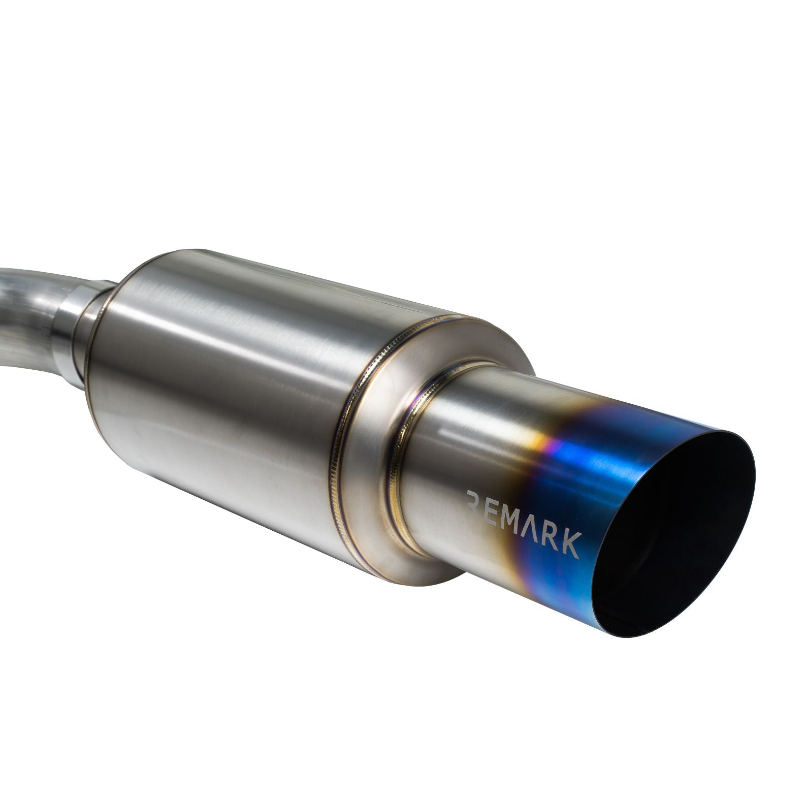 Remark R1-Spec Catback Exhaust Titanium Muffler Section w/ Burnt Tip  - 2015-2021 Subaru WRX / STI