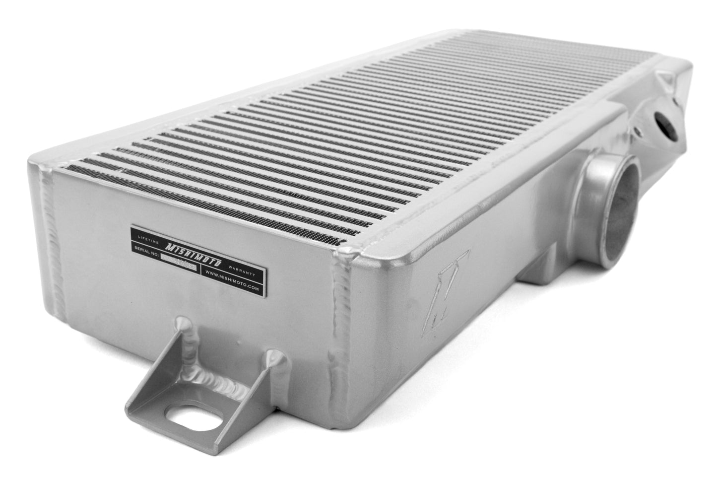 Mishimoto Top Mount Intercooler Silver/Blue - Subaru STI 2008+