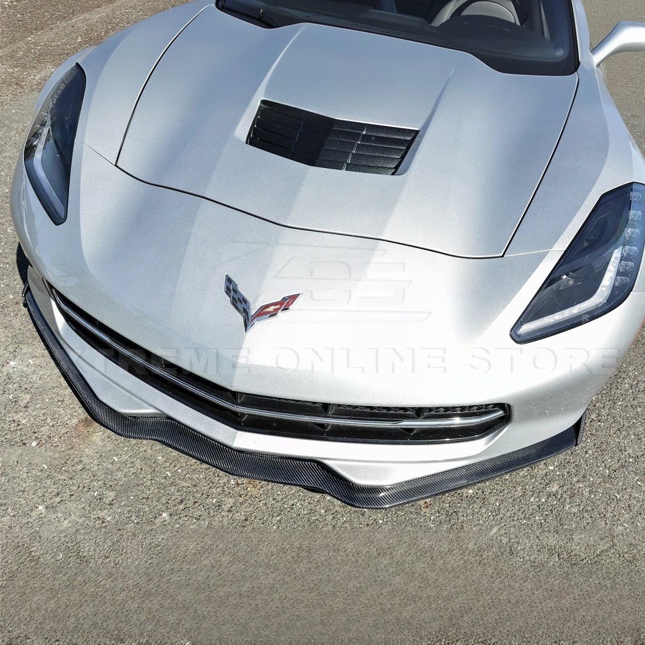 Chevrolet Corvette C7 Stage 2 Front Splitter With Side End Caps