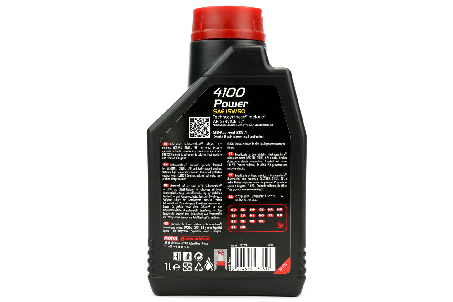 Motul 4100 POWER 15W50 Engine Oil 1L - Universal