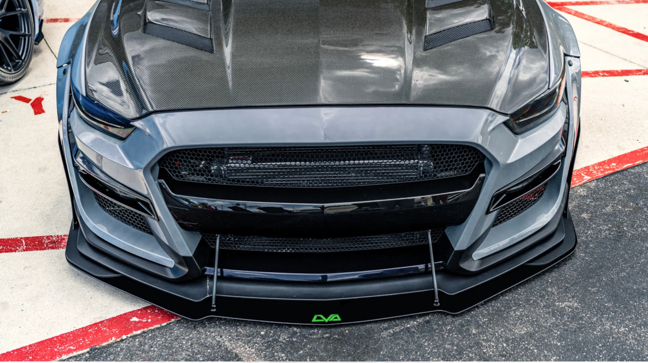 LVA 2015-2023 FORD MUSTANG GT500 V.2 FRONT SPLITTER (AFTERMARKET BUMPER)