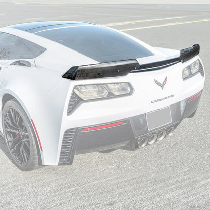 Corvette C7 DRY CARBON FIBER Rear Spoiler Side Winglets