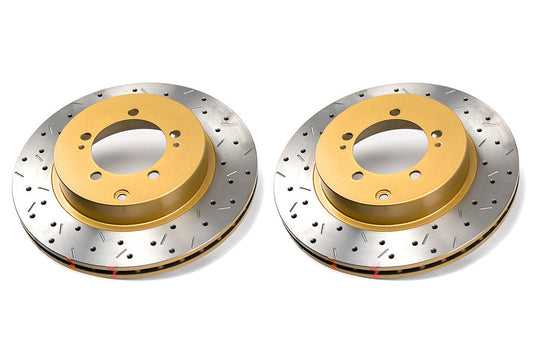 DBA 4000 Series Drilled/Slotted Rotor Pair Rear - 2003-2006 Mitsubishi Evo 8/9