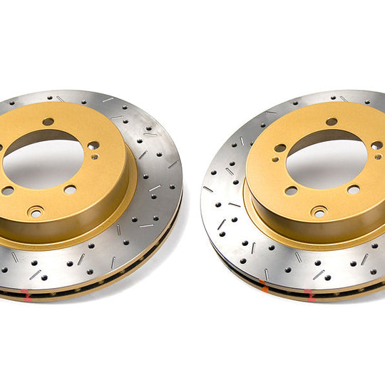 DBA 4000 Series Drilled/Slotted Rotor Pair Rear - 2003-2006 Mitsubishi Evo 8/9