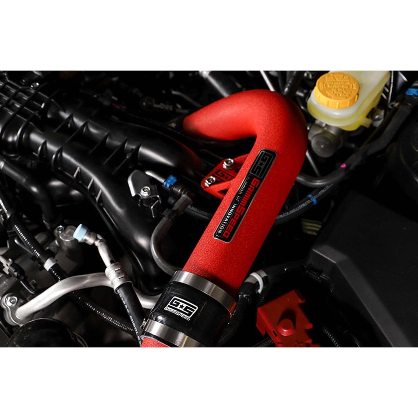 GrimmSpeed Front Mount Intercooler Kit Black Core w/ Red Piping - 2015-2021 Subaru WRX