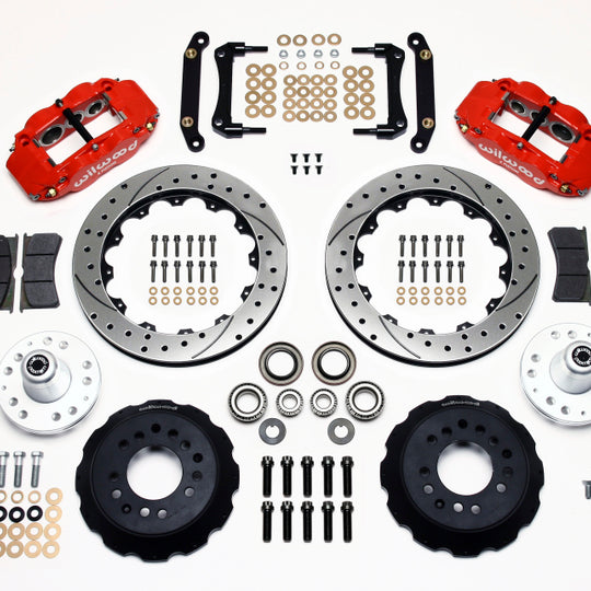 Wilwood Narrow Superlite 6R Front Hub Kit 12.88in Drill Red 70-78 Camaro (*Line Kit Needed*)